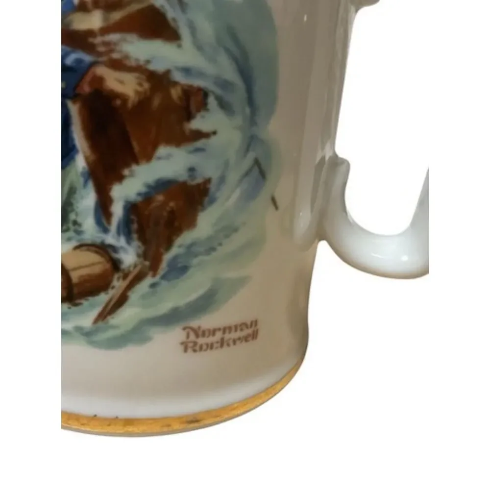 VTG‎ 85s Norman Rockwell Museum Set of 2 Nautical Themed Coffee/Tea Mug